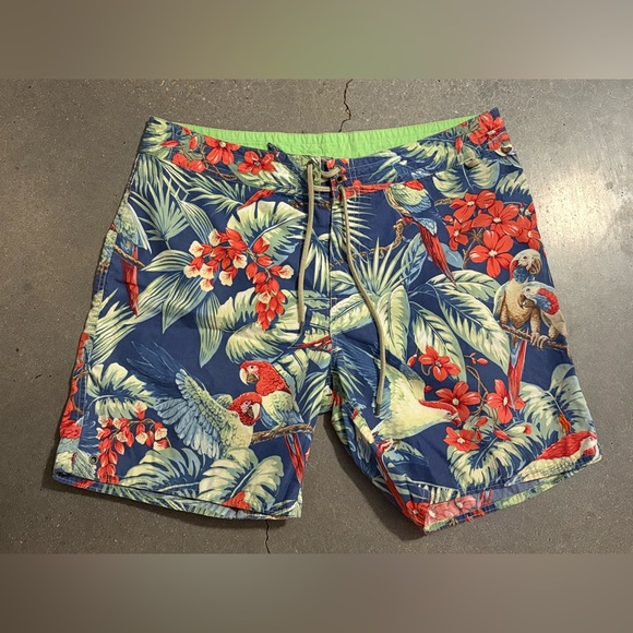 Ralph Lauren Tropical Blue Floral Swim Shorts